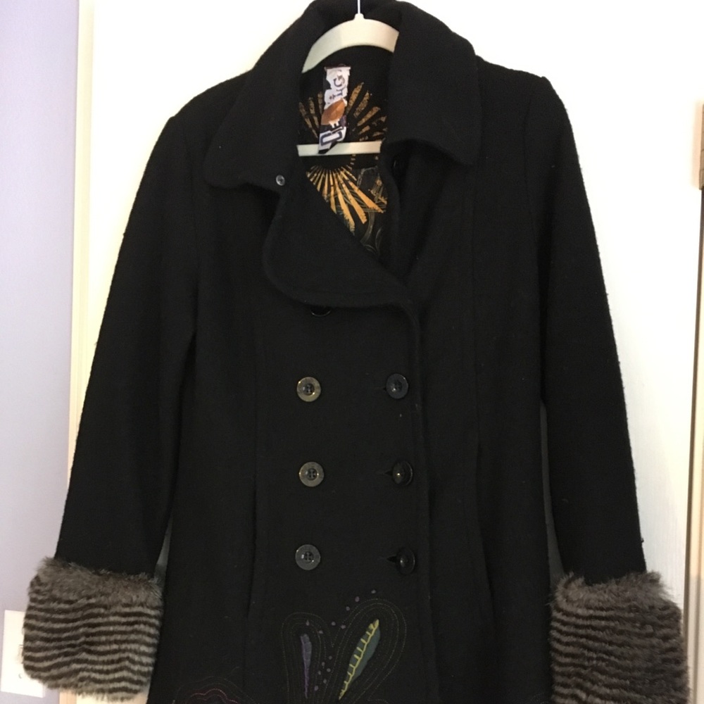 Desigual winter embroidered jacket